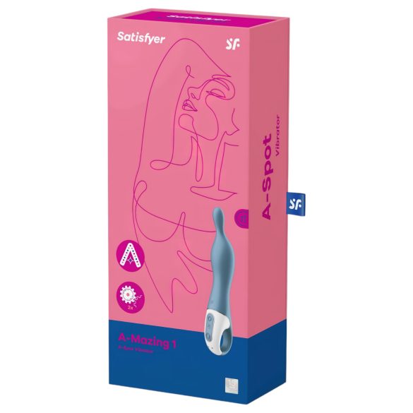 Satisfyer A-Mazing 1 - vibrator za A točku na baterije - plavi
