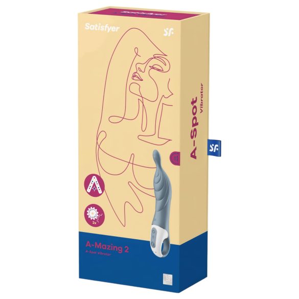 Satisfyer A-Mazing 2 - sivi A-točka vibrator na baterije