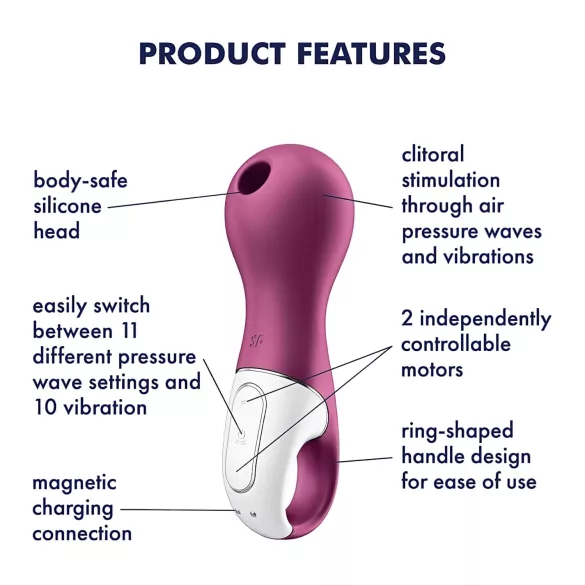 Satisfyer Lucky Libra - stimulator za klitoris s valovima zraka - ljubičasta