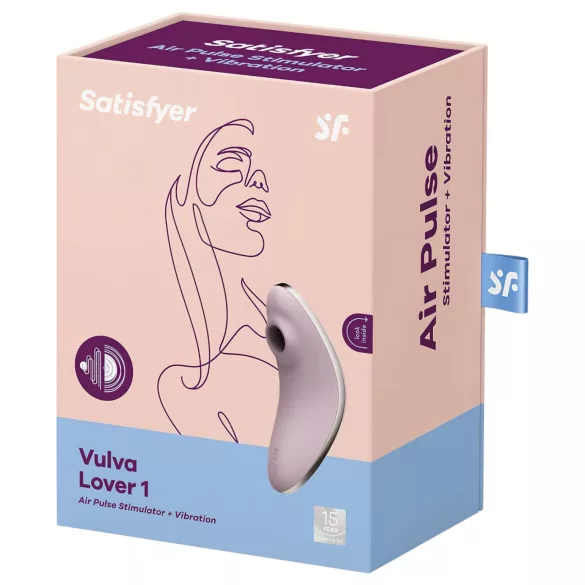 Satisfyer Vulva Lover 1 - vibratore za klitoris na zračne valove (ljubičasta)