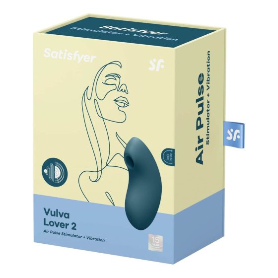 Satisfyer Vulva Lover 2 - bežični vibrator za klitor sa zračnim valovima (plavi)