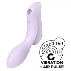   Satisfyer Curvy Trinity 2 - vibrator s vakuumom 2u1 - ljubičasta
