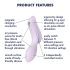 Satisfyer Curvy Trinity 2 - valoviti 2u1 vibrator (ljubičasti)
