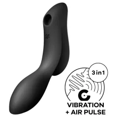   Satisfyer Curvy Trinity 2 - vibrator s valovima zraka i klitoralni - crni