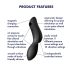 Satisfyer Curvy Trinity 2 - zračni valovi 2u1 vibrator (crna)