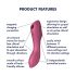 Satisfyer Curvy Trinity 3 - zračni 2u1 vibrator (crveni)