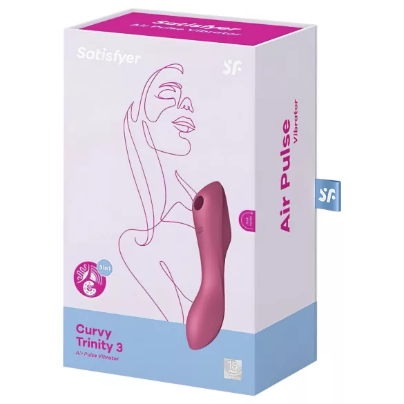 Satisfyer Curvy Trinity 3 - vibrator za klitoris i G-točku s pulsirajućim zrakom