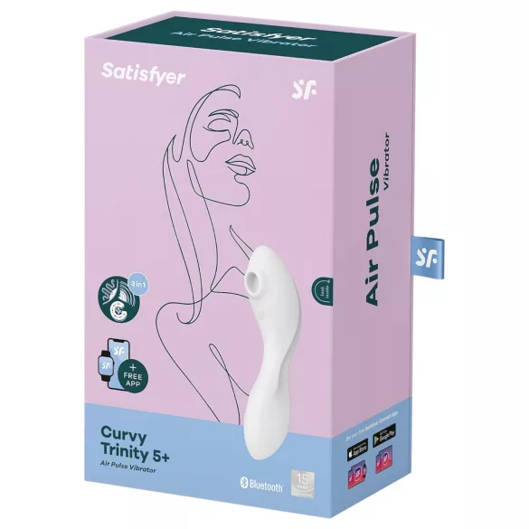 Satisfyer Curvy Trinity 5+ - vibrator 2u1 - bijeli