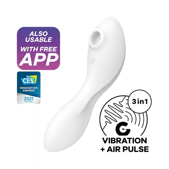 Satisfyer Curvy Trinity 5+ - vibrator 2u1 - bijeli