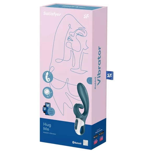 Satisfyer Hug Me - vibrator za klitoris i G-točku - plava - pametan dizajn