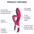 Satisfyer Embrace Me - vibrator s klitoralnim užitkom (crveni)