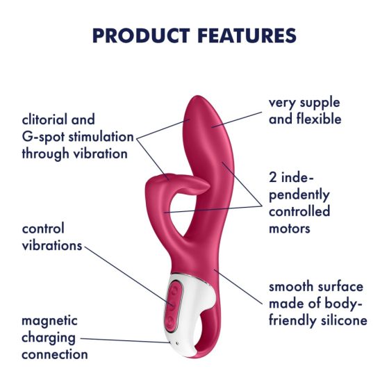 Satisfyer Embrace Me - punjivi vibrator za klitoris (crveni)
