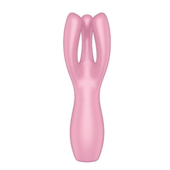 Satisfyer Threesome 3 - punjivi vibrator za klitoris (ružičasti)