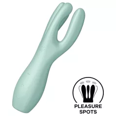 Satisfyer Threesome 3 - punjivi klitoralni vibrator (menta)