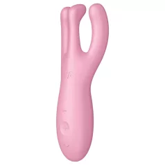   Satisfyer Threesome 4 - klitoralni vibrator - pametni - silikon - rozi