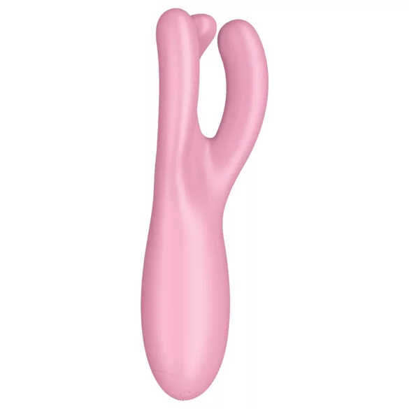 Satisfyer Threesome 4 - vibrator za klitoris s upravljanjem putem aplikacije (rozi)