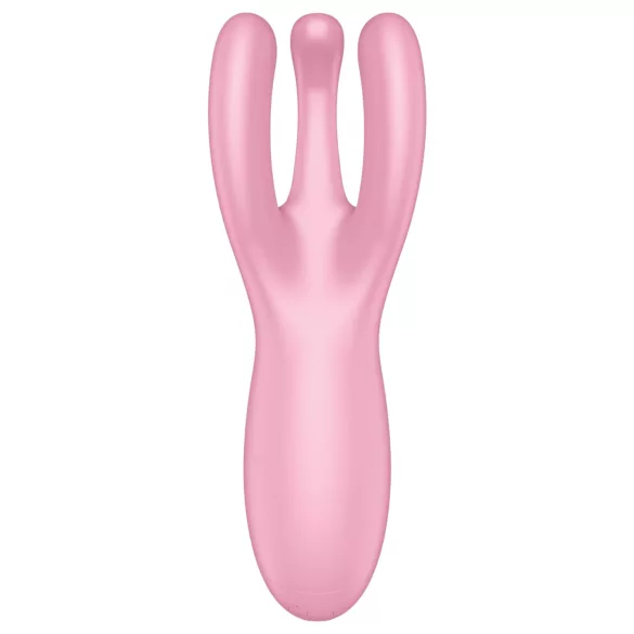 Satisfyer Threesome 4 - vibrator za klitoris s upravljanjem putem aplikacije (rozi)
