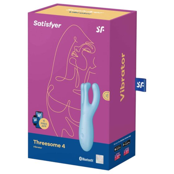 Satisfyer Threesome 4 - pametni, punjivi vibrator za klitoris (plavi)