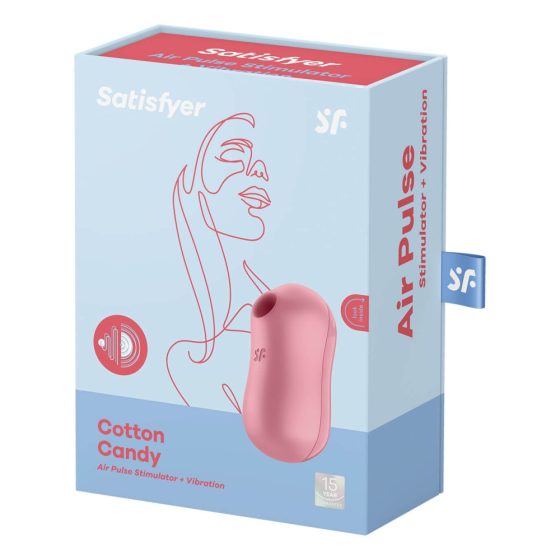 Satisfyer Cotton Candy - klitoralni vibrator na baterije, zračni val (koraljni)