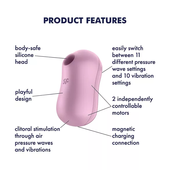 Satisfyer Cotton Candy - vibrator za klitoris na zračne valove - punjivi