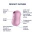 Satisfyer Cotton Candy - akumulatorski masažer za klitoris (ljubičasti)