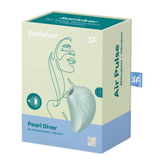 Satisfyer Pearl Diver - klitoralni vibrator na baterije, zračni val (mint)