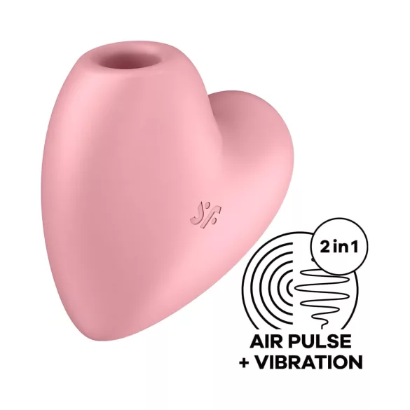Satisfyer Cutie Heart - klitoralni vibrator s zračnim valovima - punjivi - rozi