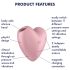 Satisfyer Cutie Heart - akumulatorski vibrator s valovima zraka za klitoris (ružičasti)