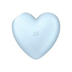   Satisfyer Cutie Heart - klitoralni vibrator na baterije, zračni valovi (plavi)