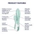 Satisfyer Air Pump Bunny 5 - pametni napuhavajući vibrator (menta)