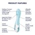 Satisfyer Air Pump Vibrator 5 - pametan pumpajući vibrator (plavi)