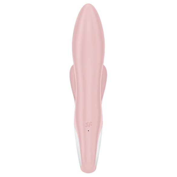 Satisfyer - vibrator s pumpom za zrak i zečjim ušima - silikon ružičasti
