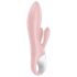 Satisfyer - vibrator s pumpom za zrak i zečjim ušima - silikon ružičasti