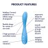 Satisfyer G-spot Flex 4 - pametni G-točka vibrator (tirkizna)