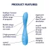 Satisfyer G-spot Flex 4 - vibrator za G-točku s upravljanjem putem aplikacije (tirkizni)
