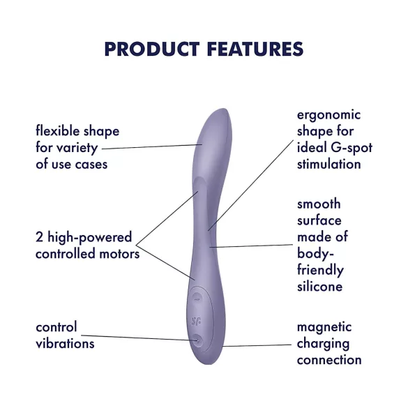Satisfyer - G-točka vibrator na punjenje, vodootporan - ljubičasta
