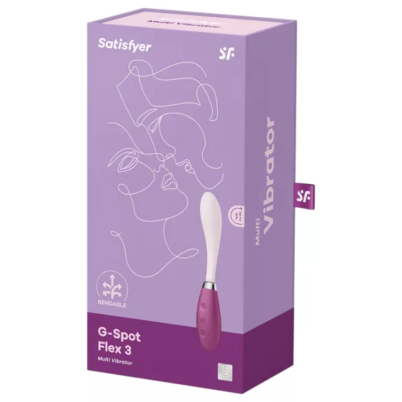 Satisfyer - G točka vibrator na punjenje - fleksibilan - roza-crveni