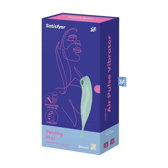 Satisfyer Twirling Pro - punjivi, pametni 2u1 vibrator za klitoris (mint)