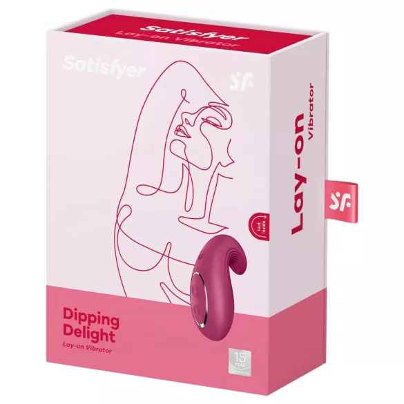 Satisfyer Dipping Delight - vibrator za klitoris s punjivom baterijom - crveni