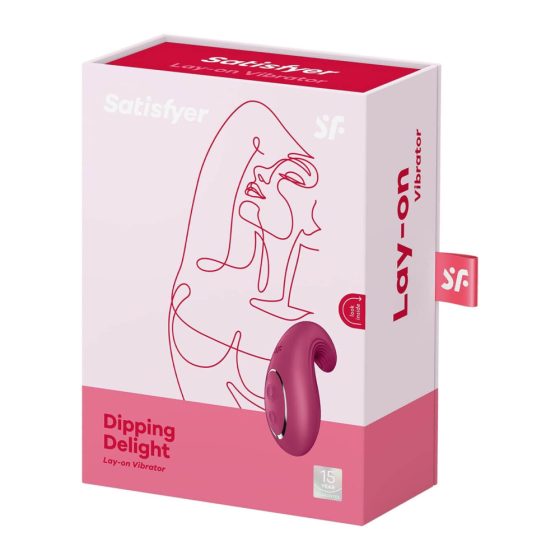 Satisfyer Dipping Delight - punjivi vibrator za klitoris (crveni)