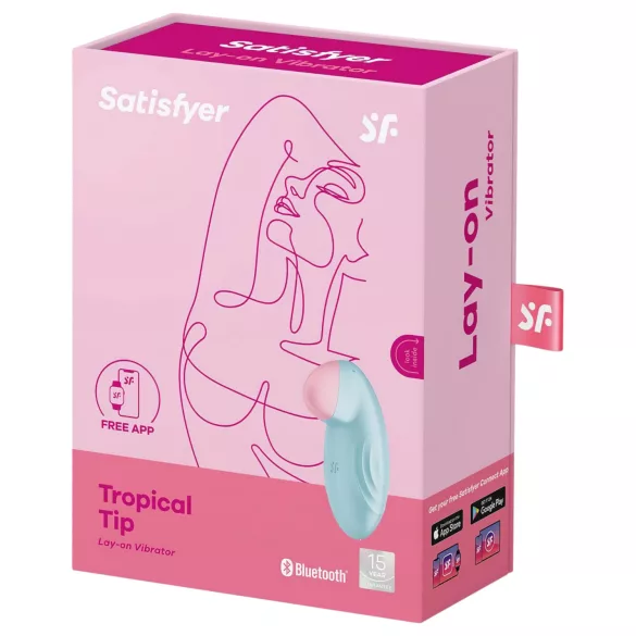 Satisfyer Tropical Tip - vibrator za klitoris s aplikacijom - plava