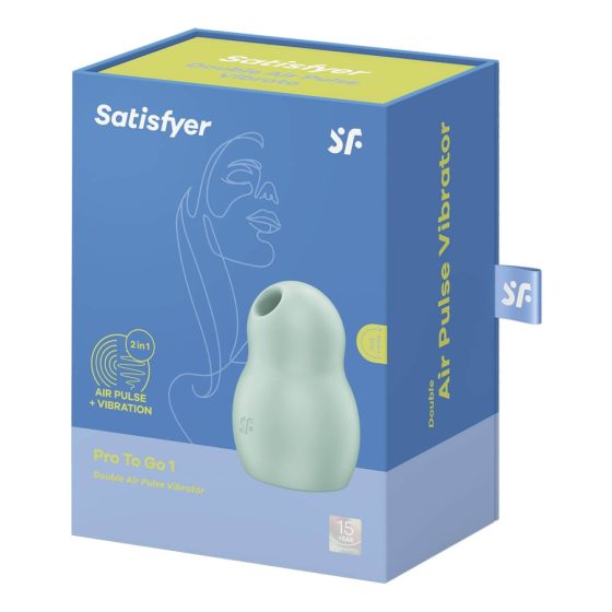 Satisfyer Pro To Go 1 - stimulator klitorisa s zračnim valovima na baterije (mint)