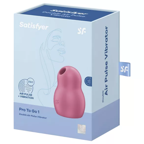 Satisfyer Pro To Go 1 - stimulator klitorisa na zračne valove - punjivi - crveni