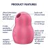 Satisfyer Pro To Go 1 - akumulatorski stimulator klitorisa s zračnim valovima (crveni)
