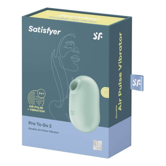Satisfyer Pro To Go 2 - stimulator klitorisa na baterije, zračni val (mint)