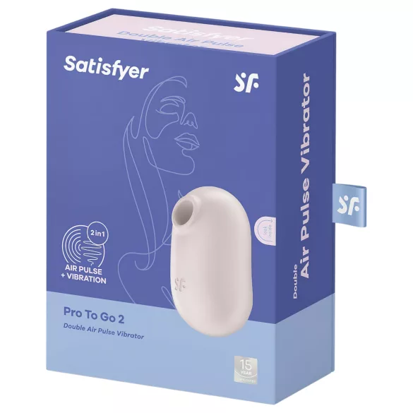 Satisfyer Pro To Go 2 - stimulator klitorisa na zračne valove - bež