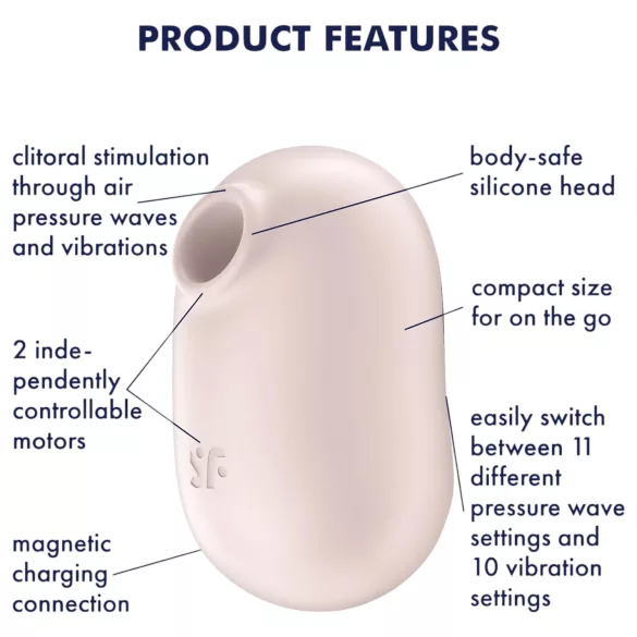 Satisfyer Pro To Go 2 - stimulator klitorisa na zračne valove - bež