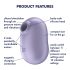 Satisfyer Pro To Go 2 - akumulatorski stimulator klitorisa s valovima (ljubičasti)