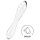Satisfyer Dazzling Crystal 1 - dvostrani stakleni dildo - prozirno