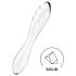 Satisfyer Dazzling Crystal 1 - dvostrani stakleni dildo - prozirno